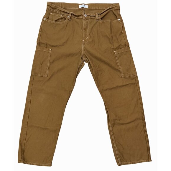 Unisex Men’s Denizen from Levi’s ’90s Loose Straight Brown Pants W33 L28 - Picture 1 of 9